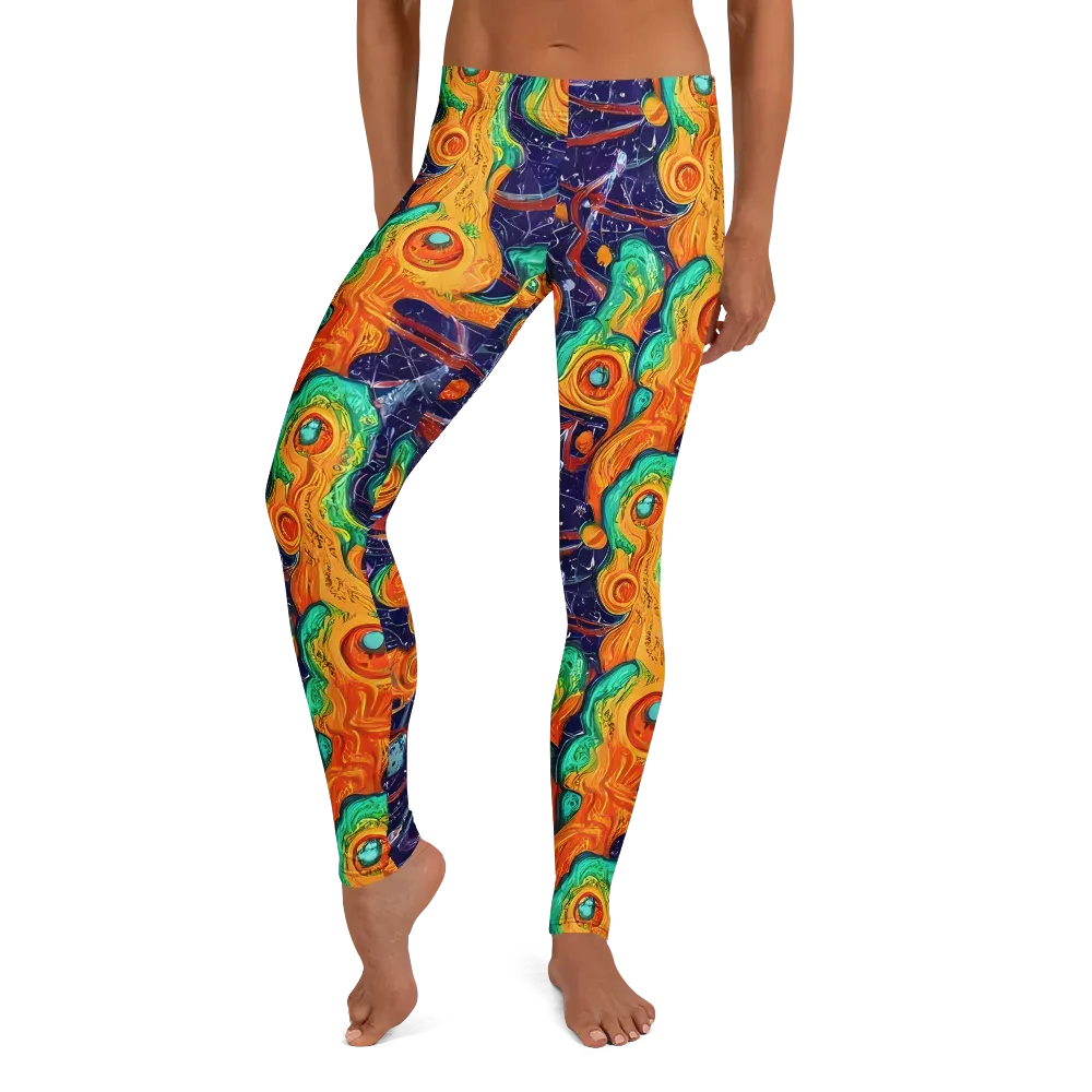 Flame And Frequency on Leggings — Front