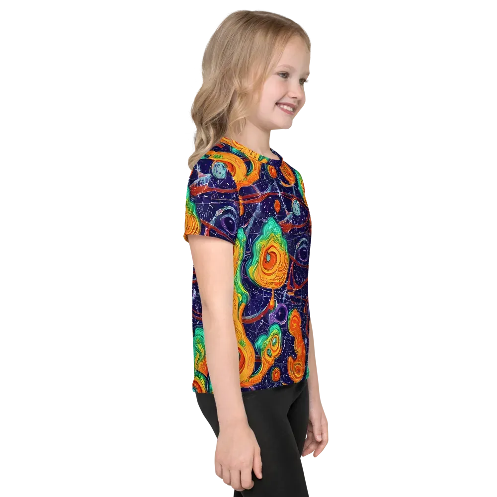 Flame And Frequency on Kids Crew Neck T-Shirt — Right