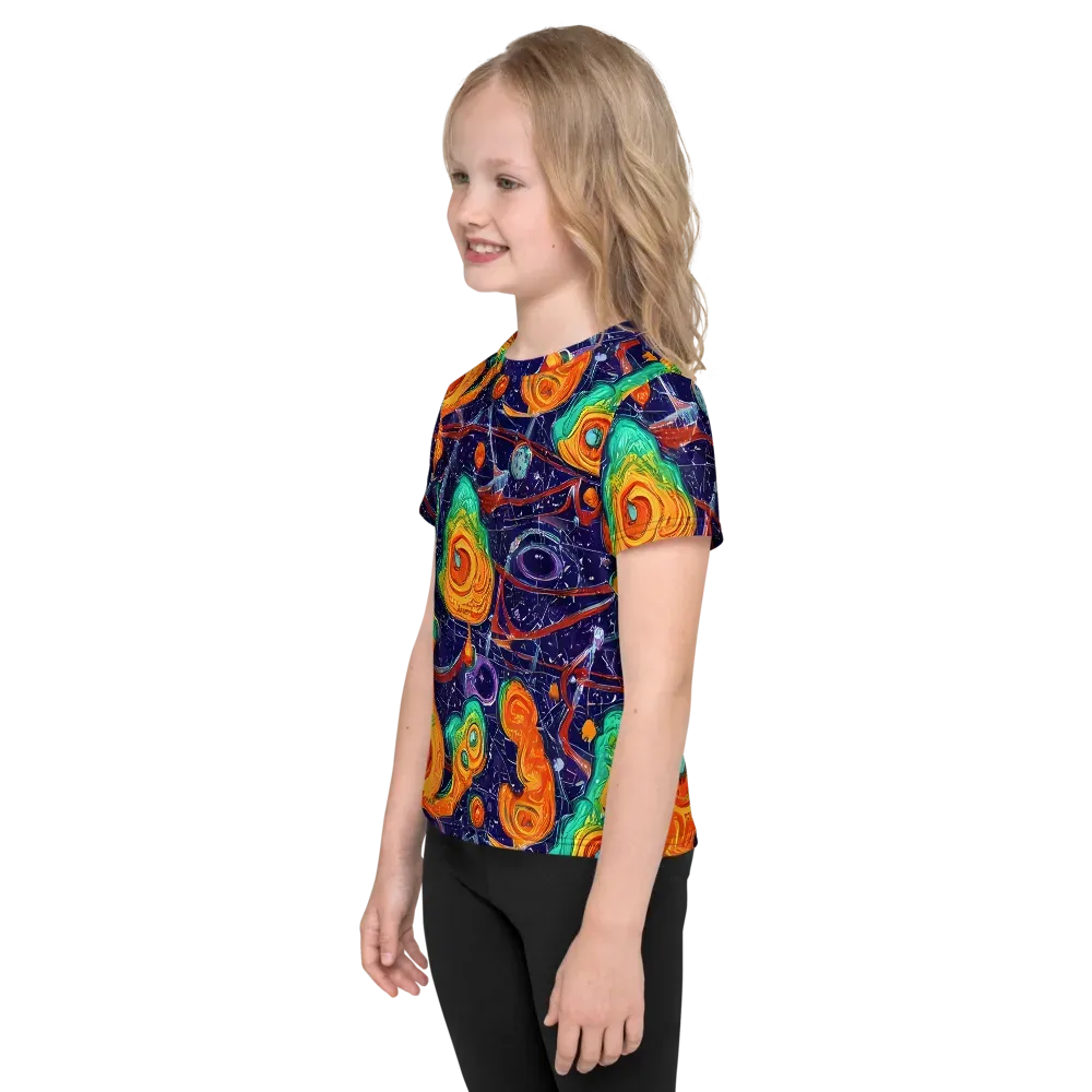 Flame And Frequency on Kids Crew Neck T-Shirt — Left