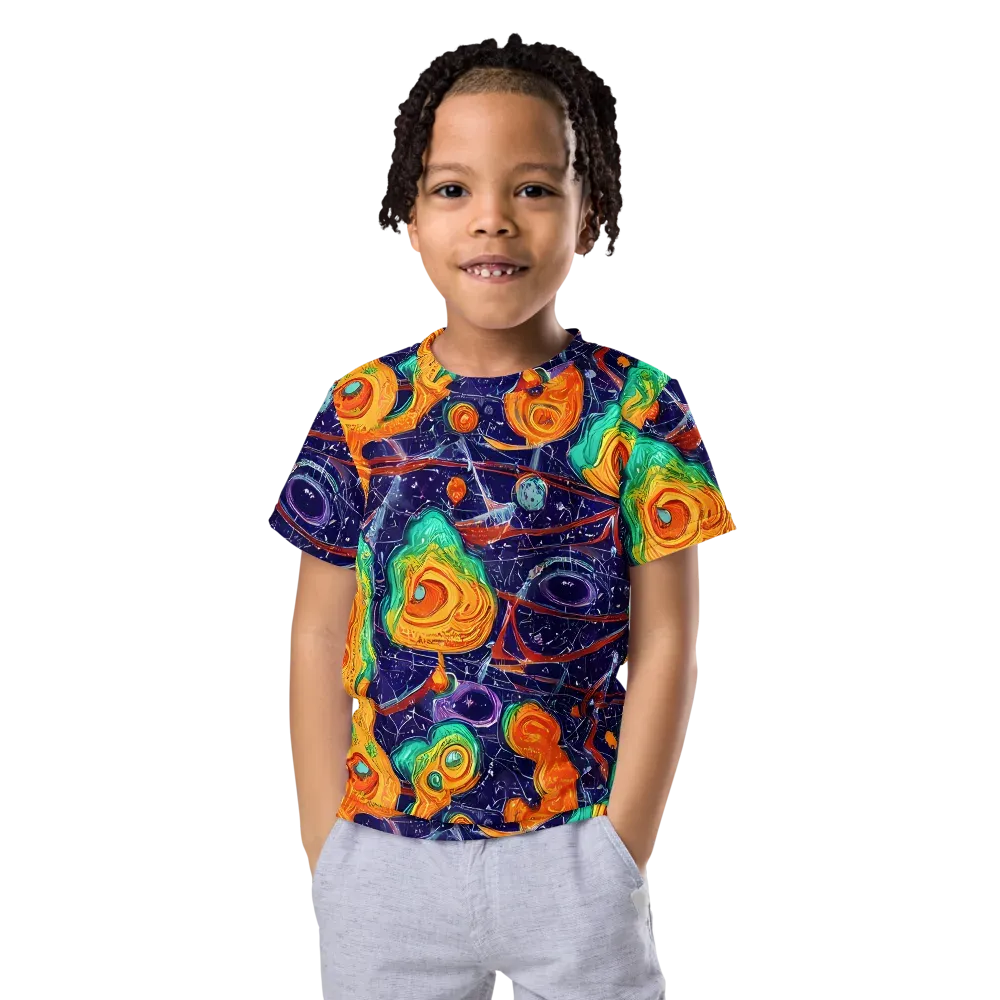 Flame And Frequency on Kids Crew Neck T-Shirt — Front