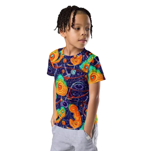 Flame And Frequency on a Kids Crew Neck T-Shirt