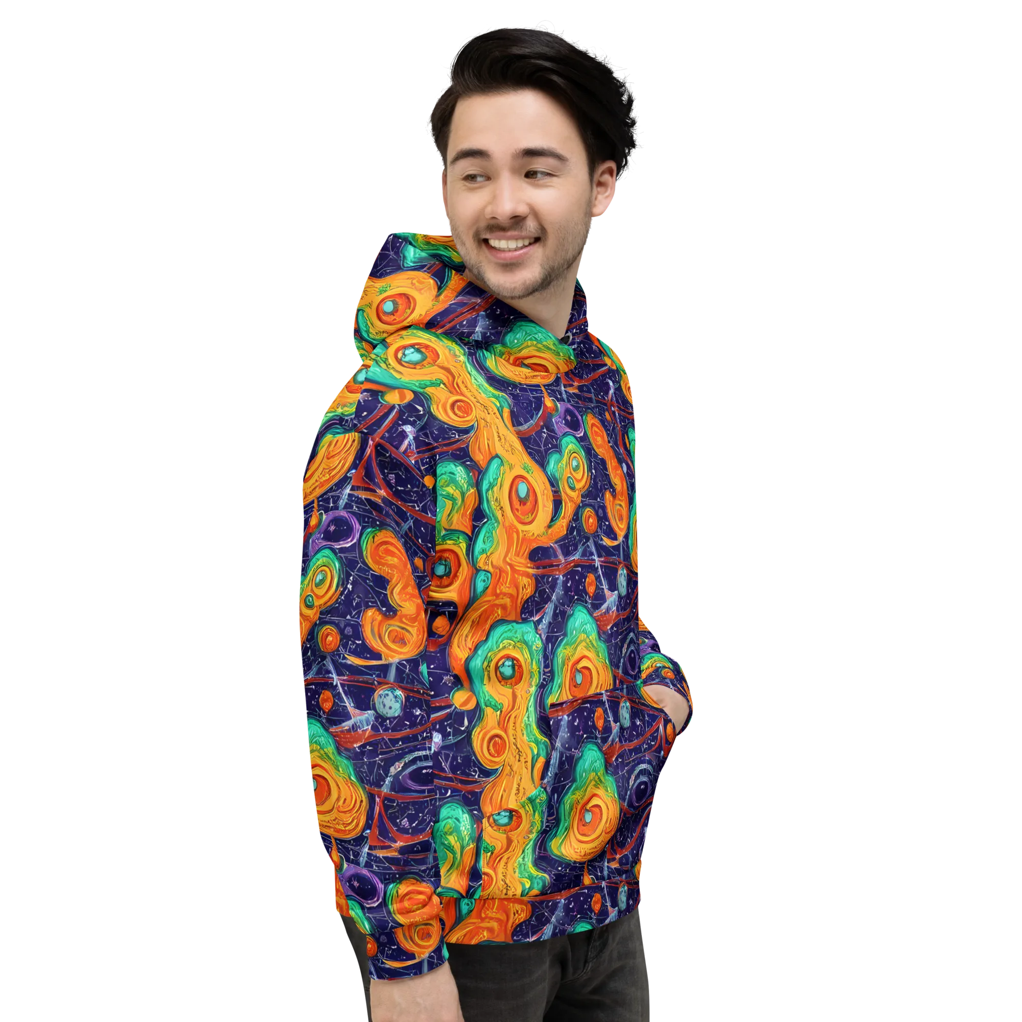 Flame And Frequency on Hoodie — Right