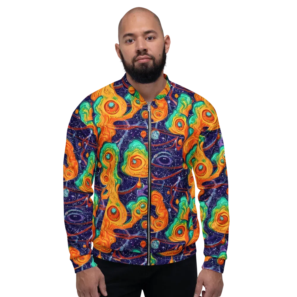 Flame And Frequency on Bomber Jacket — Front