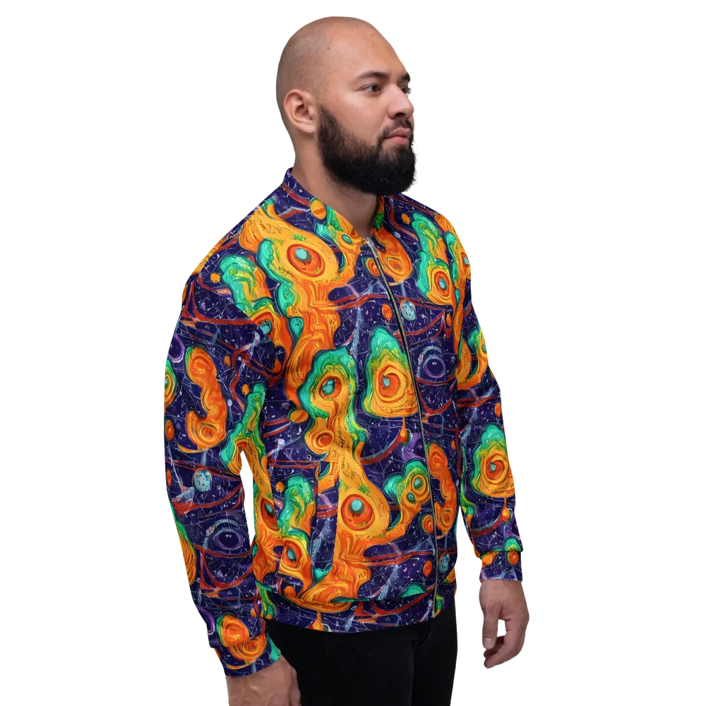 Flame And Frequency on Bomber Jacket — Right
