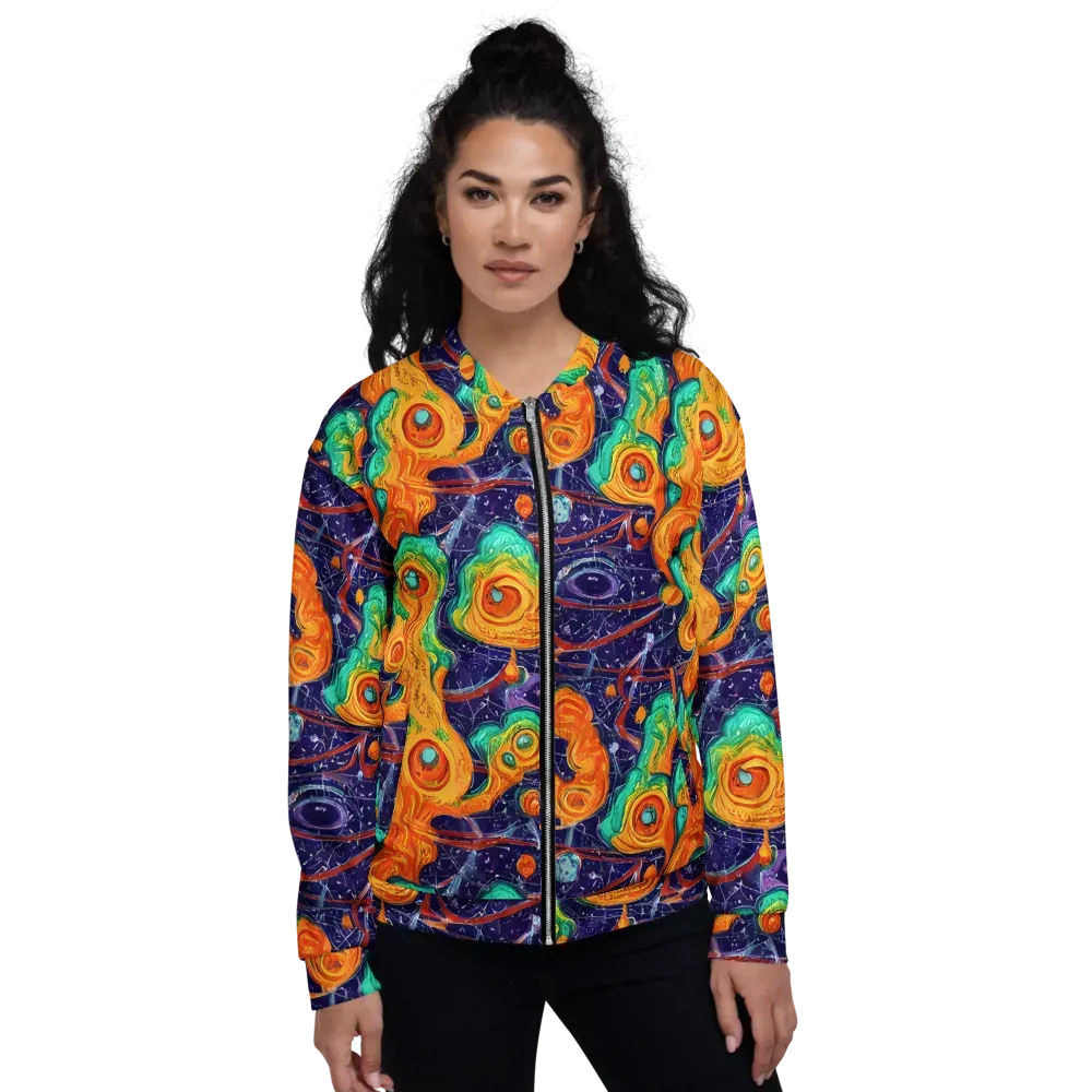 Flame And Frequency on Bomber Jacket — Front