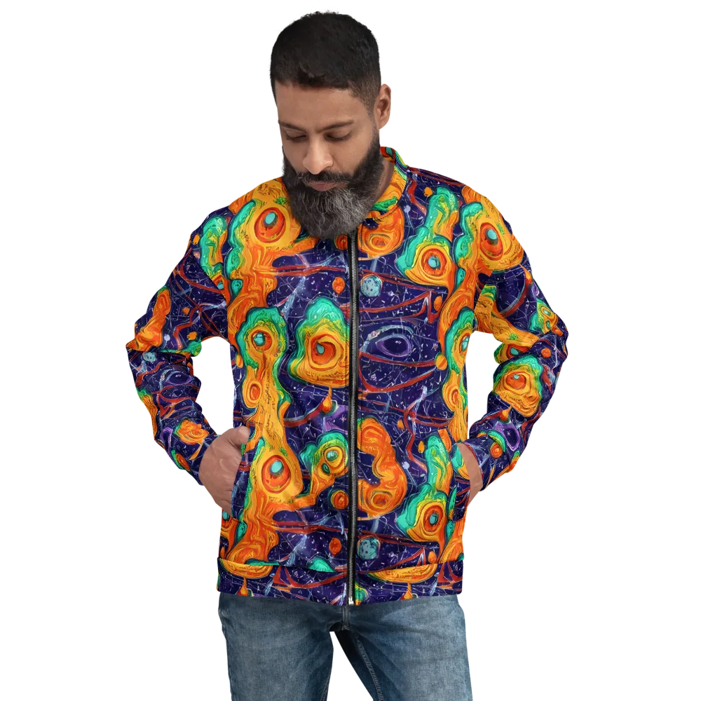 Flame And Frequency on Bomber Jacket — Front