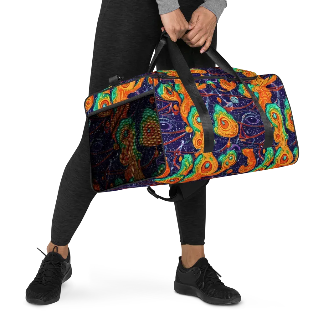 Flame And Frequency on Duffle Bag — Right Front