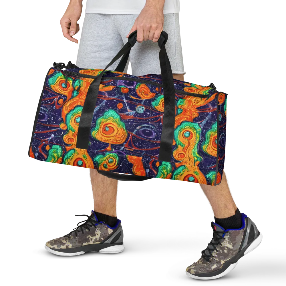 Flame And Frequency on Duffle Bag — Front