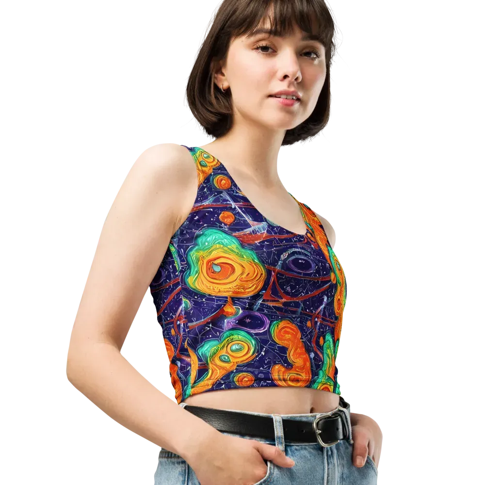 Flame And Frequency on Crop Top — Right Front