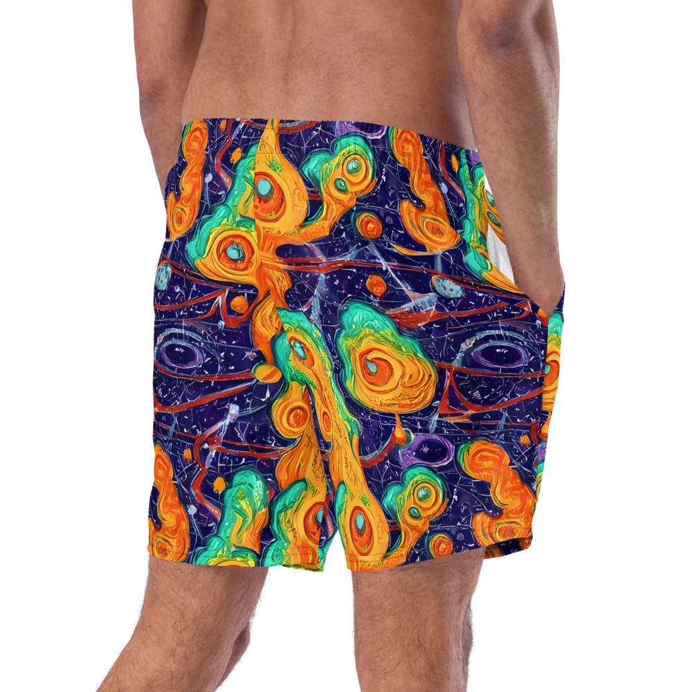 Flame And Frequency on Swim Trunks — Right Back
