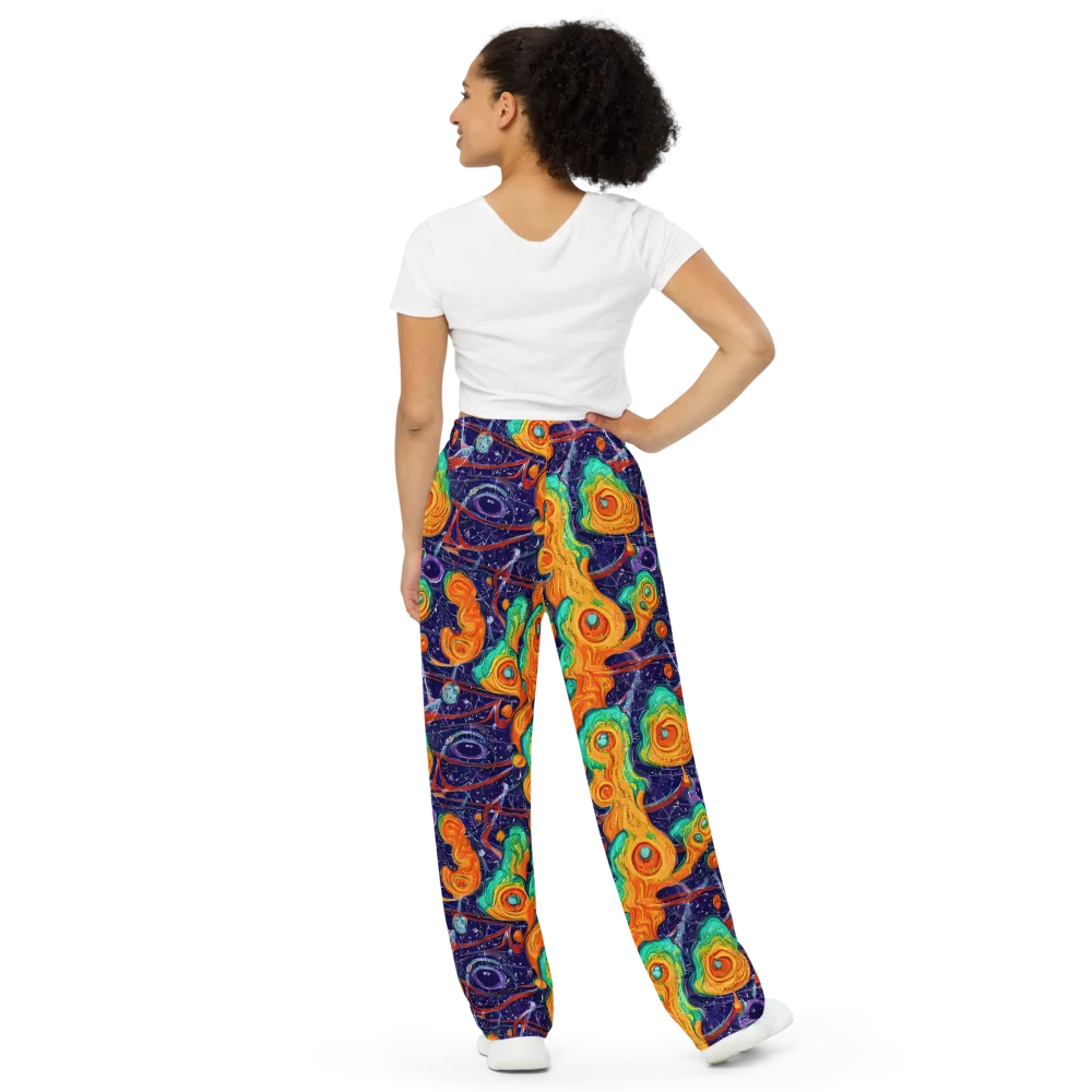Flame And Frequency on Wide-Leg Pants — Back