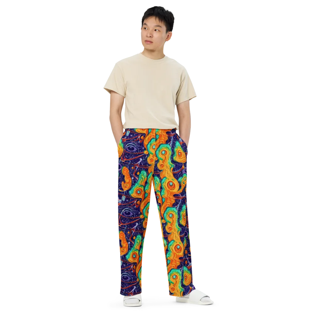 Flame And Frequency on Wide-Leg Pants — Front