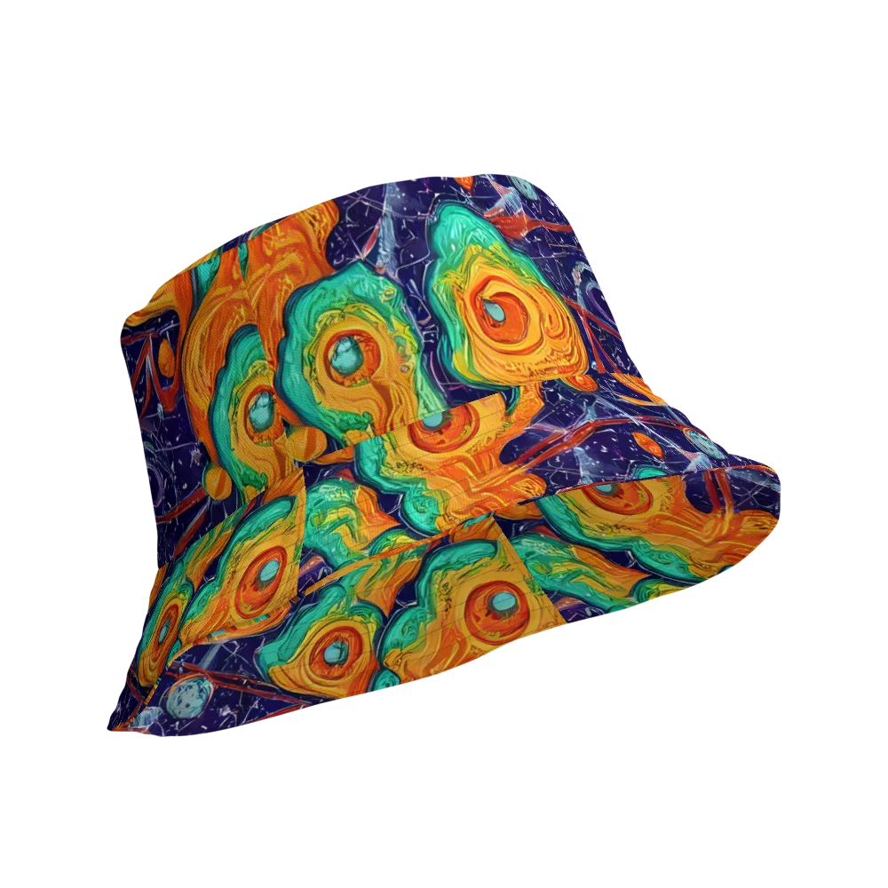 Flame And Frequency on Reversible Bucket Hat — Product details Outside