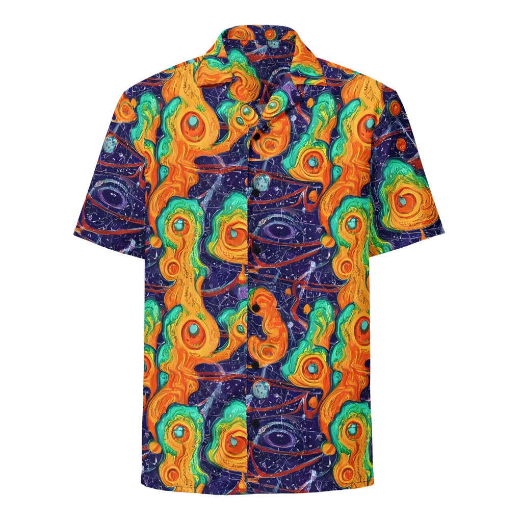 Flame And Frequency on Button Shirt — Front