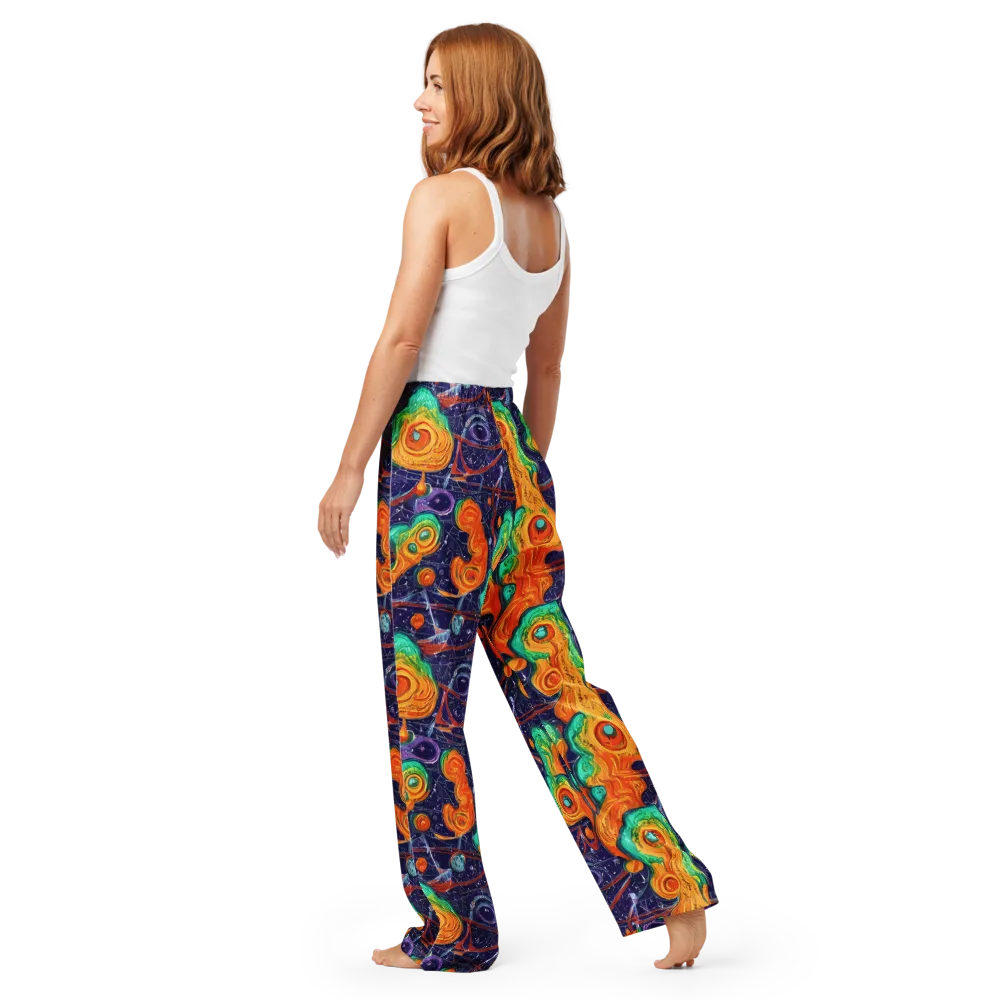 Flame And Frequency on Women's Pajama Pants — Back