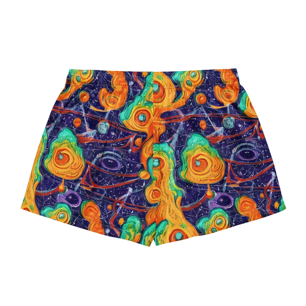 Flame And Frequency on Women's Pajama Shorts — Back