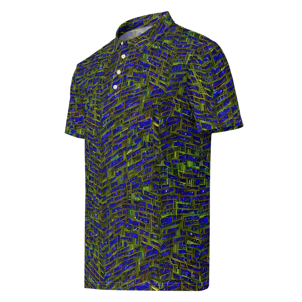 Blue Machine on Men's Slim Fit Polo Shirt — Left Front