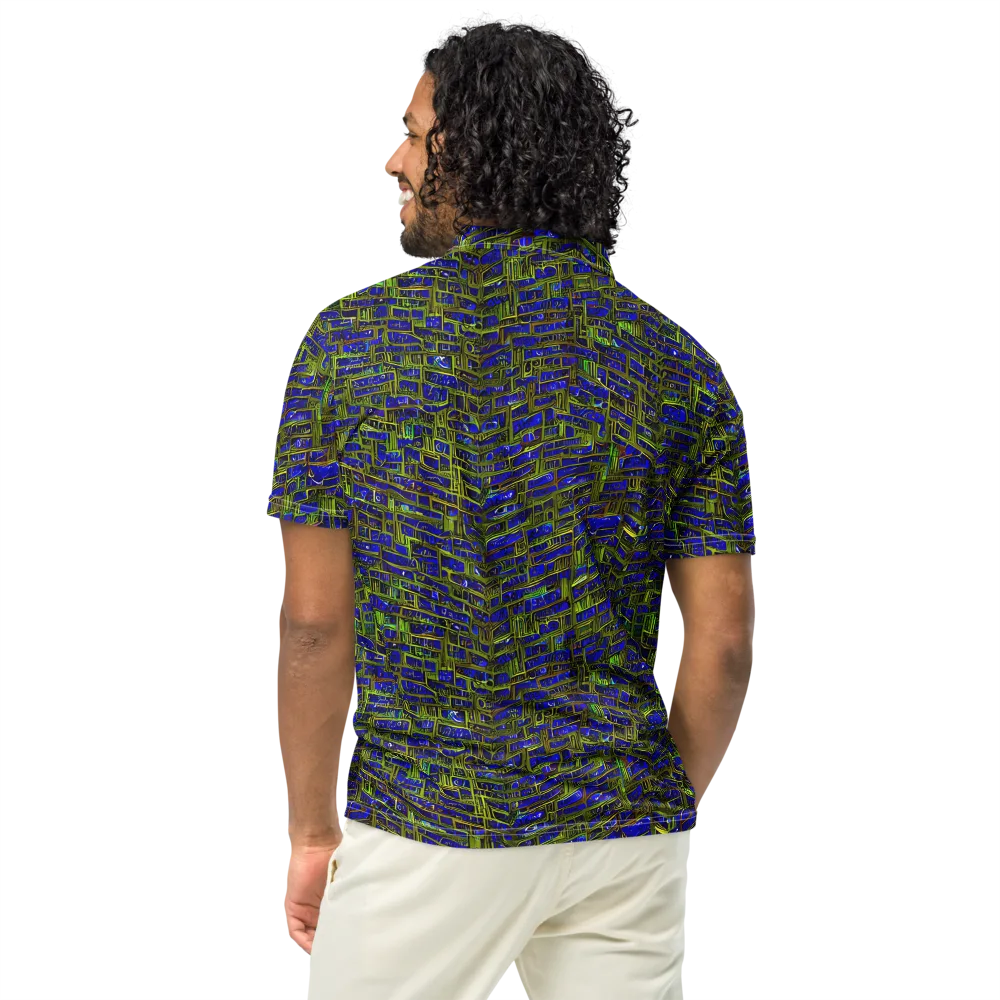 Blue Machine on Men's Slim Fit Polo Shirt — Back