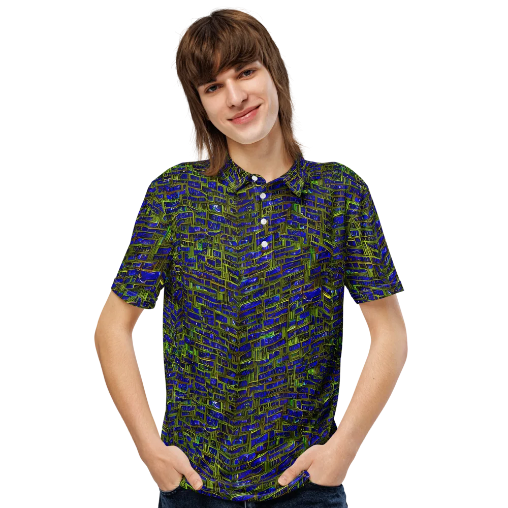 Blue Machine on Men's Slim Fit Polo Shirt — Front