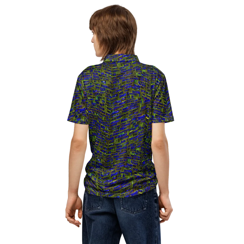 Blue Machine on Men's Slim Fit Polo Shirt — Back