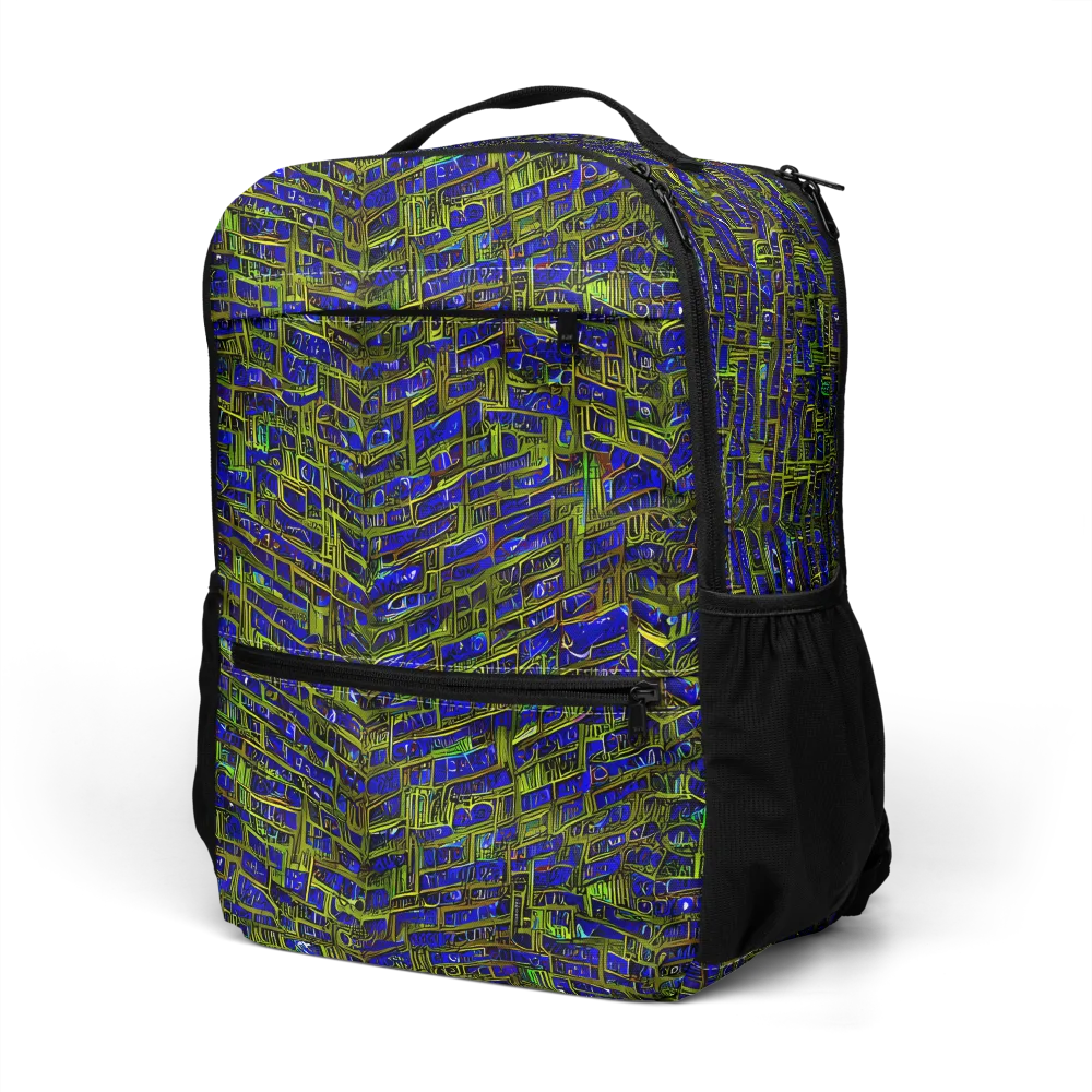 Blue Machine on Utility Backpack — Left Front