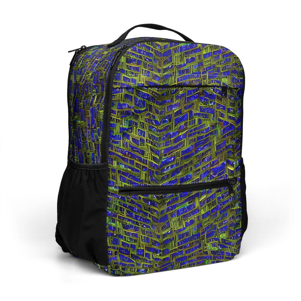 Blue Machine on Utility Backpack — Right Front