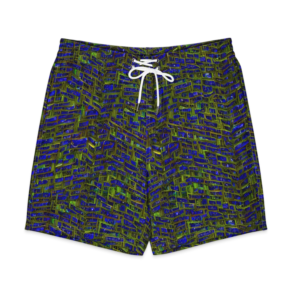 Blue Machine on Men's Board Shorts — Front