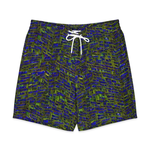 Blue Machine on a Men's Board Shorts
