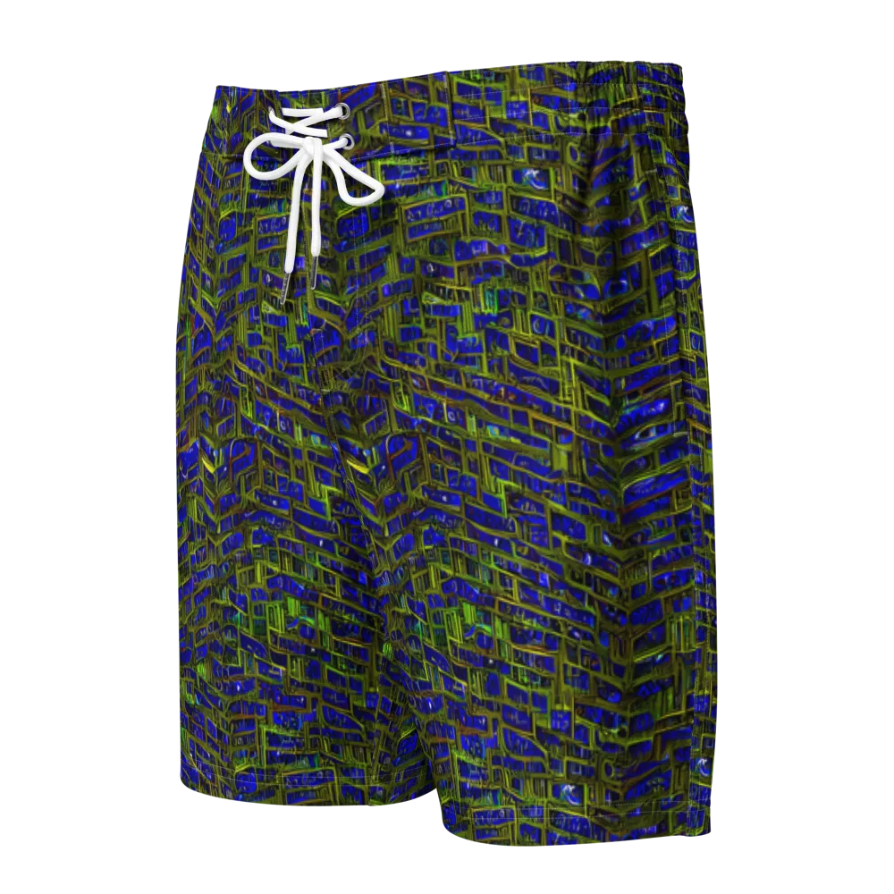 Blue Machine on Men's Board Shorts — Front
