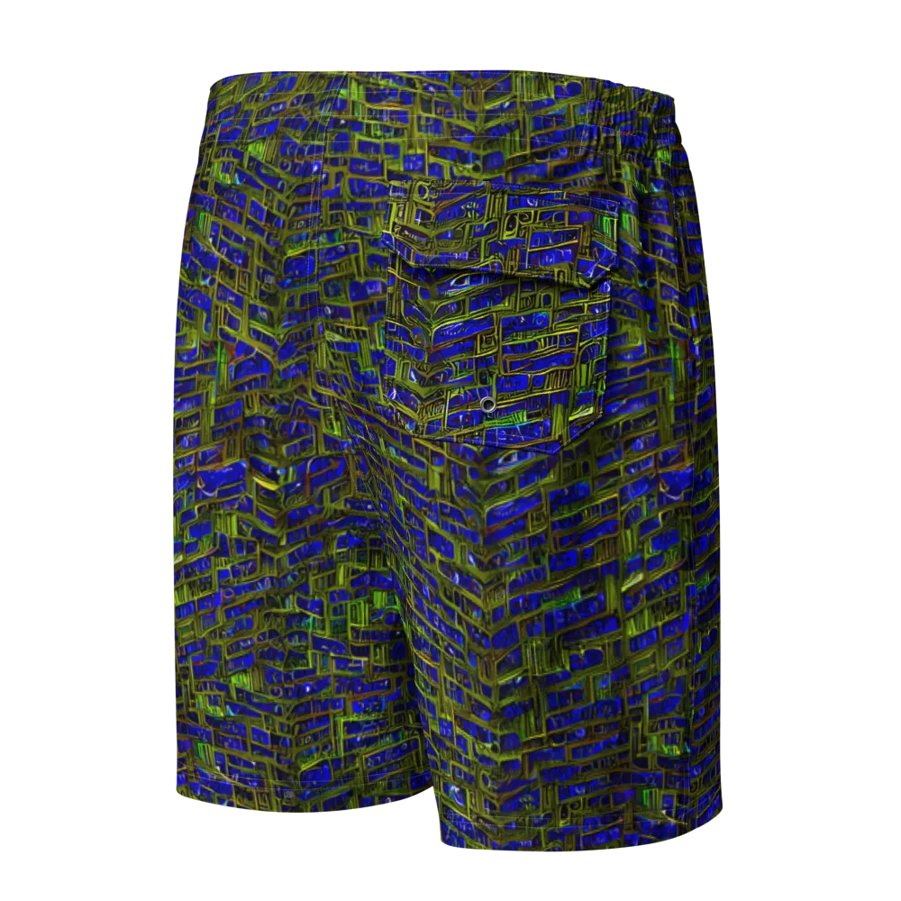Blue Machine on Men's Board Shorts — Back