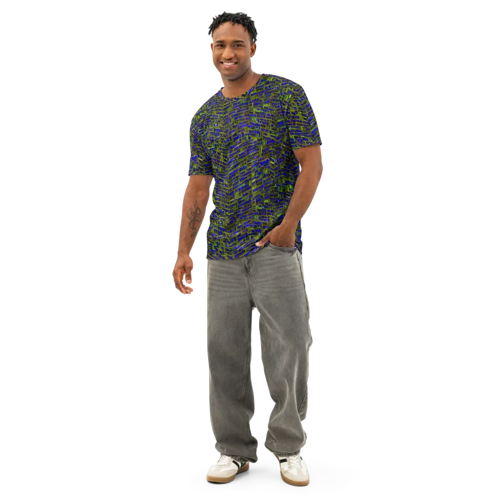 Blue Machine on Men's Cotton Crew Neck T-Shirt — Front