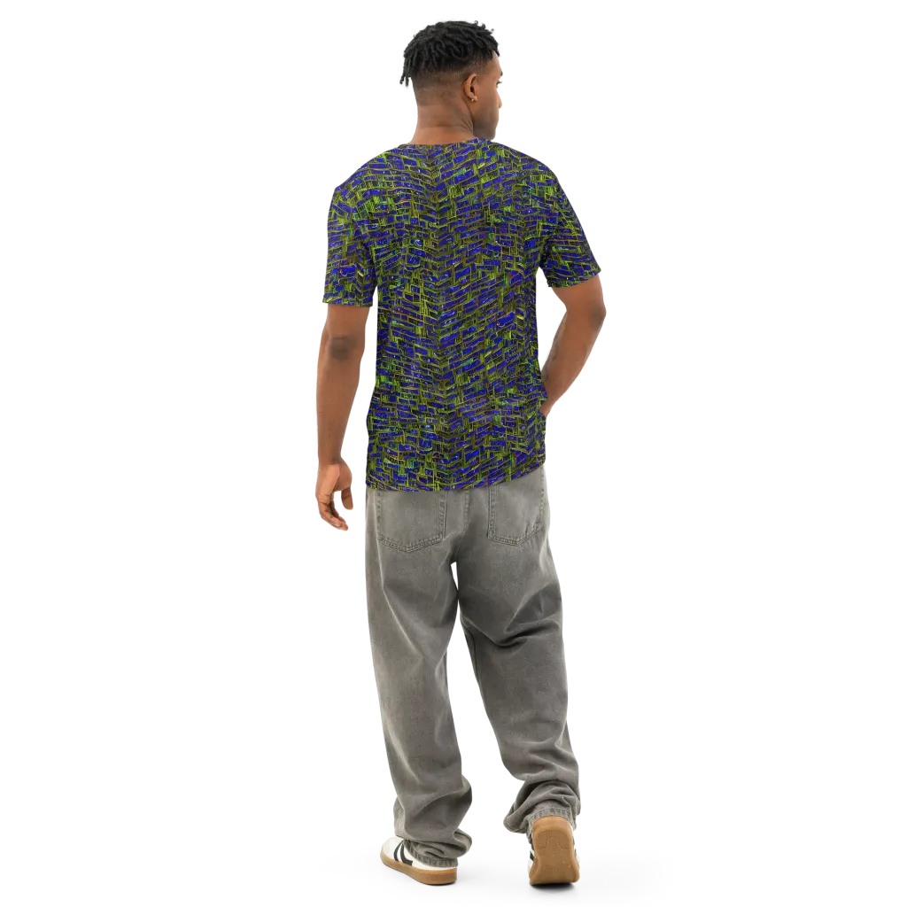 Blue Machine on Men's Cotton Crew Neck T-Shirt — Back