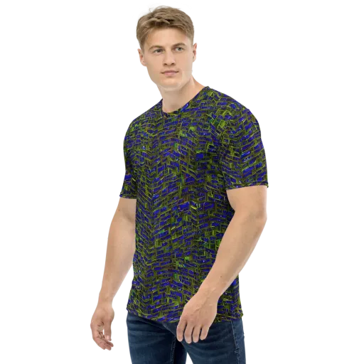 Blue Machine on a Men's Crew Neck T-Shirt