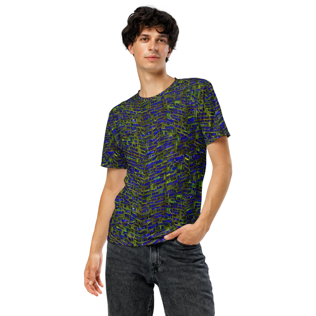 Blue Machine on Men's Crew Neck T-Shirt — Front