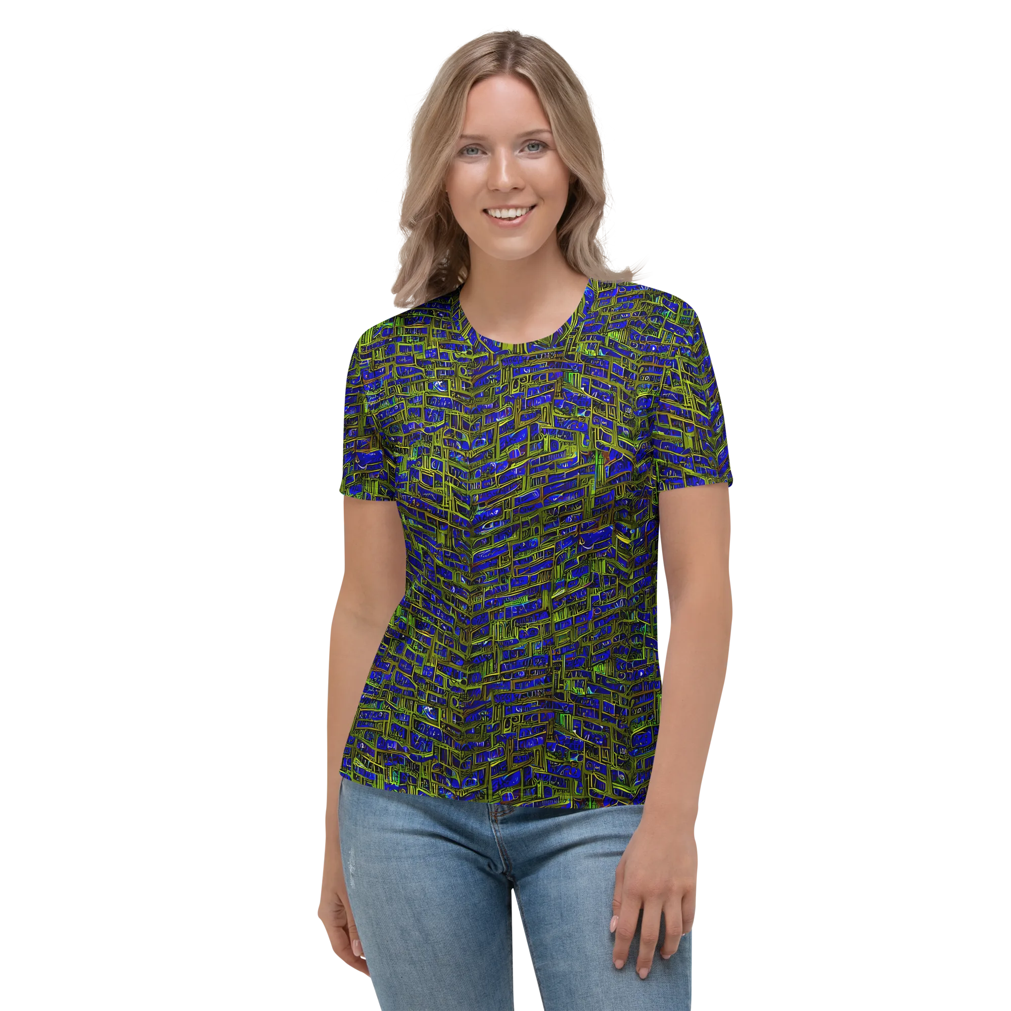 Blue Machine on Women's Crew Neck T-Shirt — Front