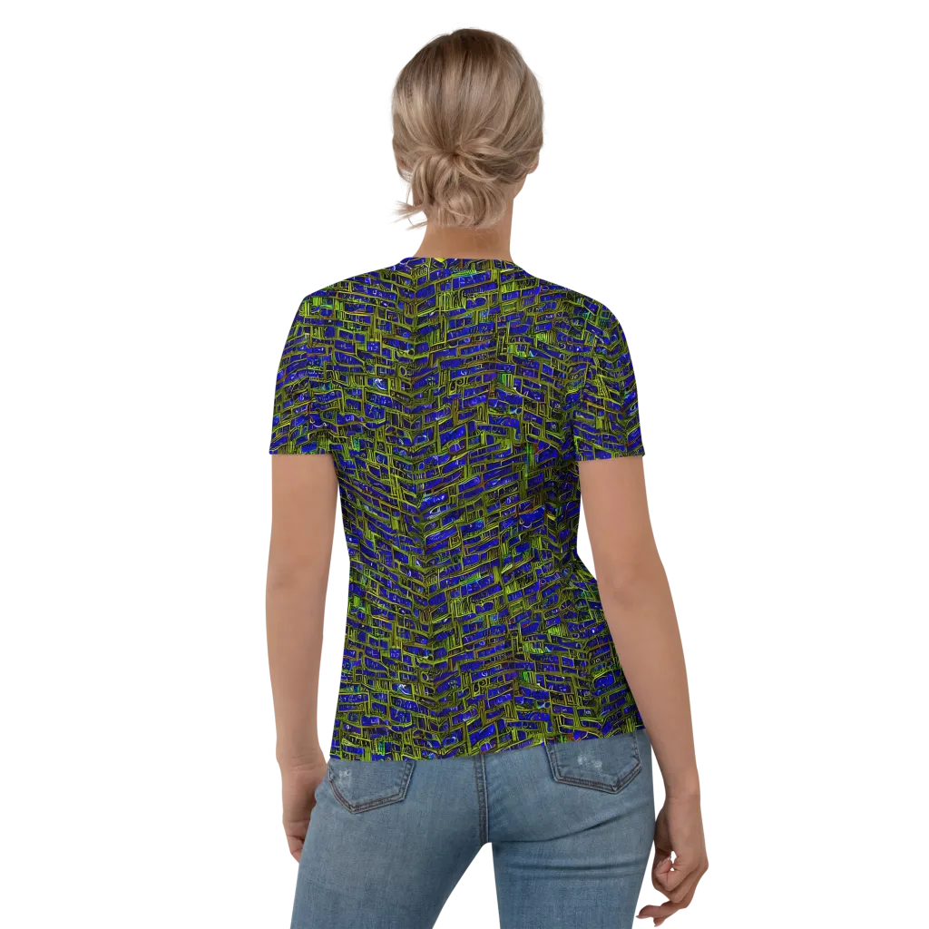 Blue Machine on Women's Crew Neck T-Shirt — Back
