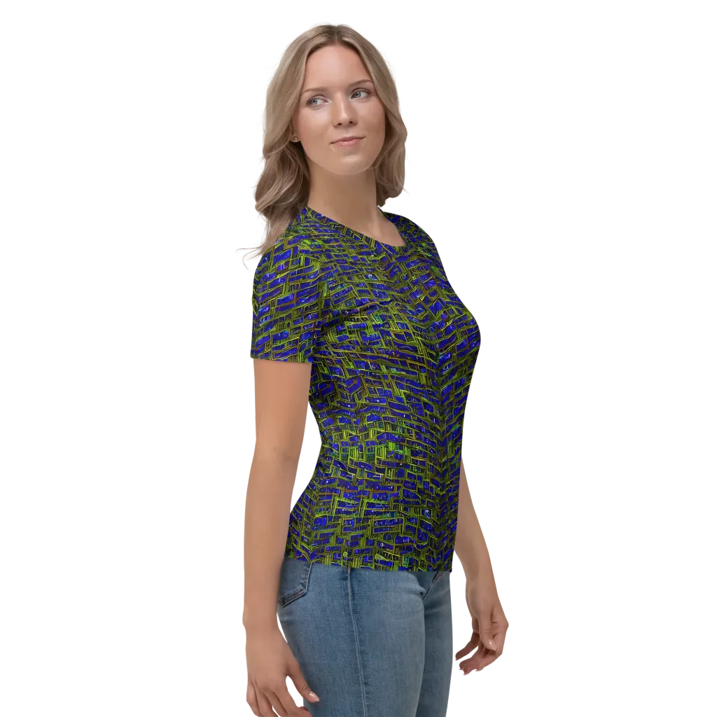 Blue Machine on Women's Crew Neck T-Shirt — Right