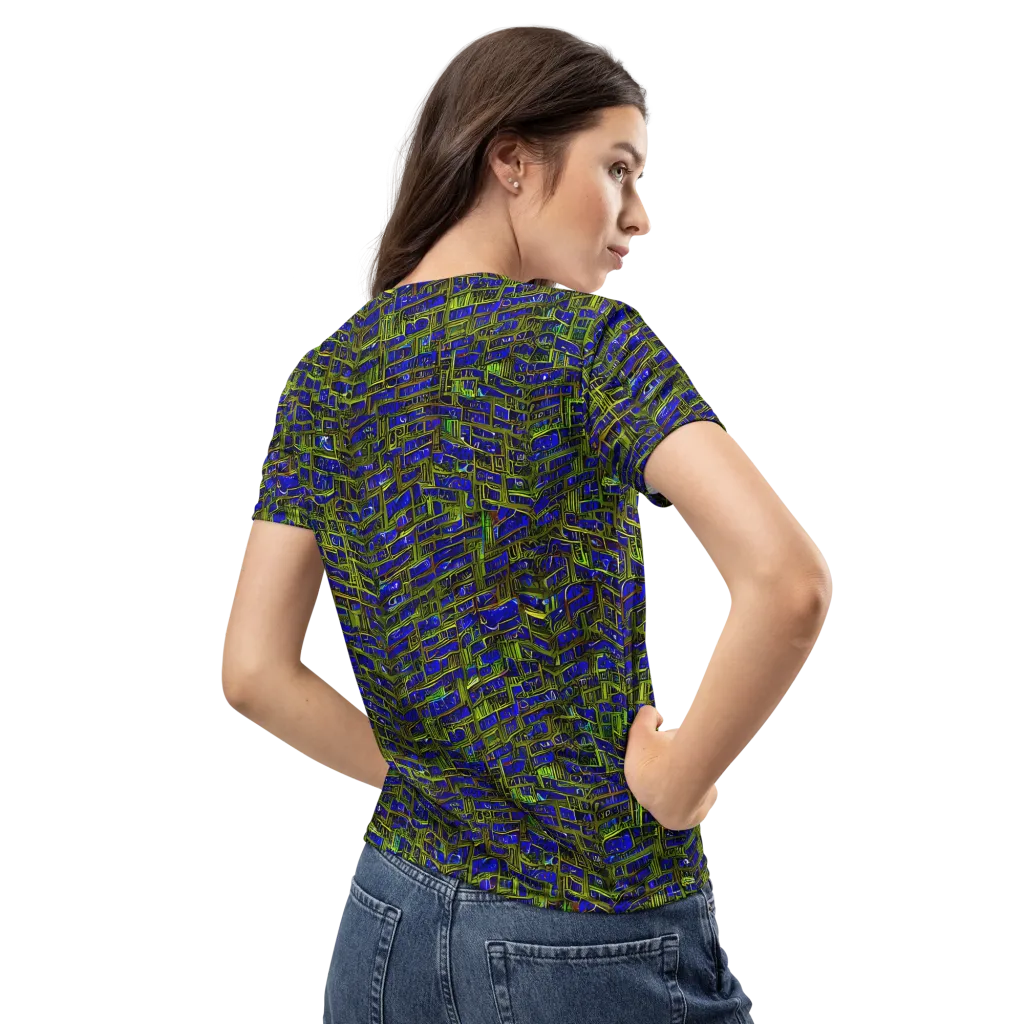 Blue Machine on Women's Crew Neck T-Shirt — Back
