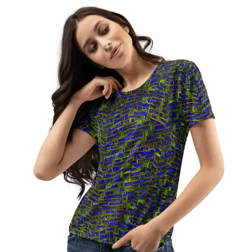 Blue Machine on a Women's Crew Neck T-Shirt