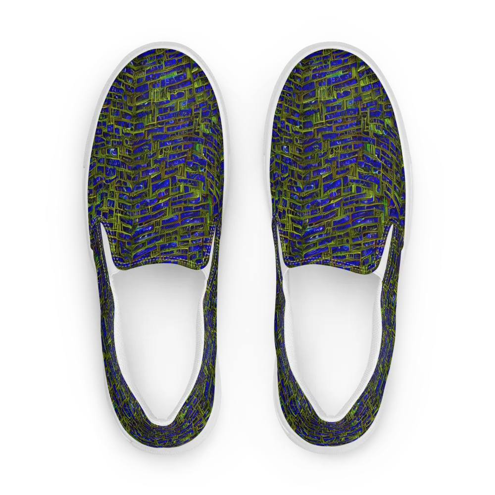 Blue Machine on Men's Slip-On Canvas Shoes — Front