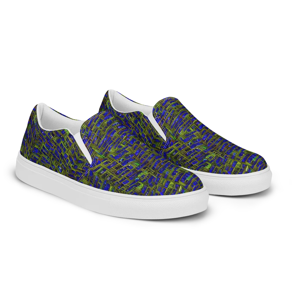 Blue Machine on Men's Slip-On Canvas Shoes — Right Front