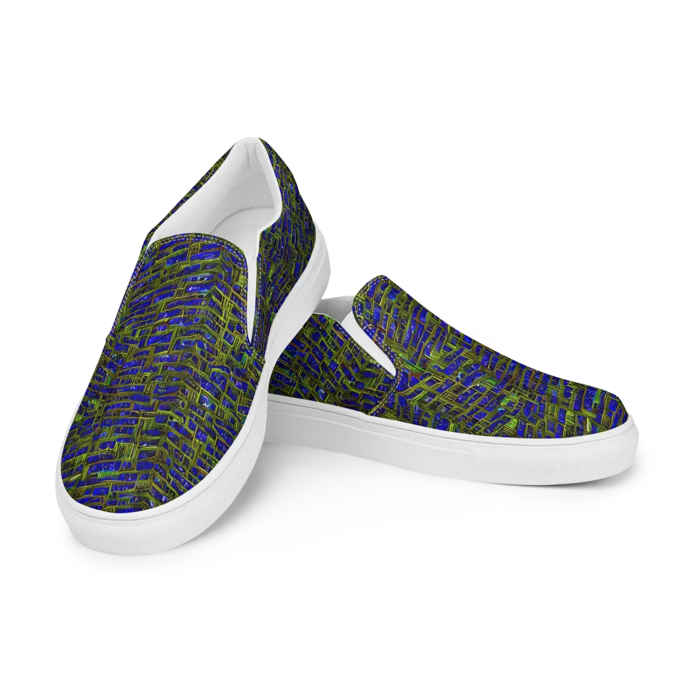 Blue Machine on Men's Slip-On Canvas Shoes — Left Front