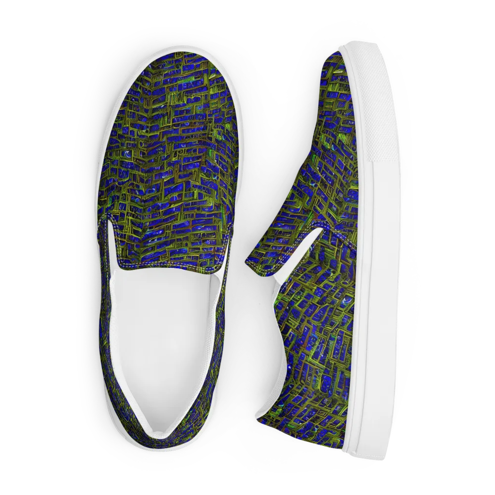 Blue Machine on Men's Slip-On Canvas Shoes — Front