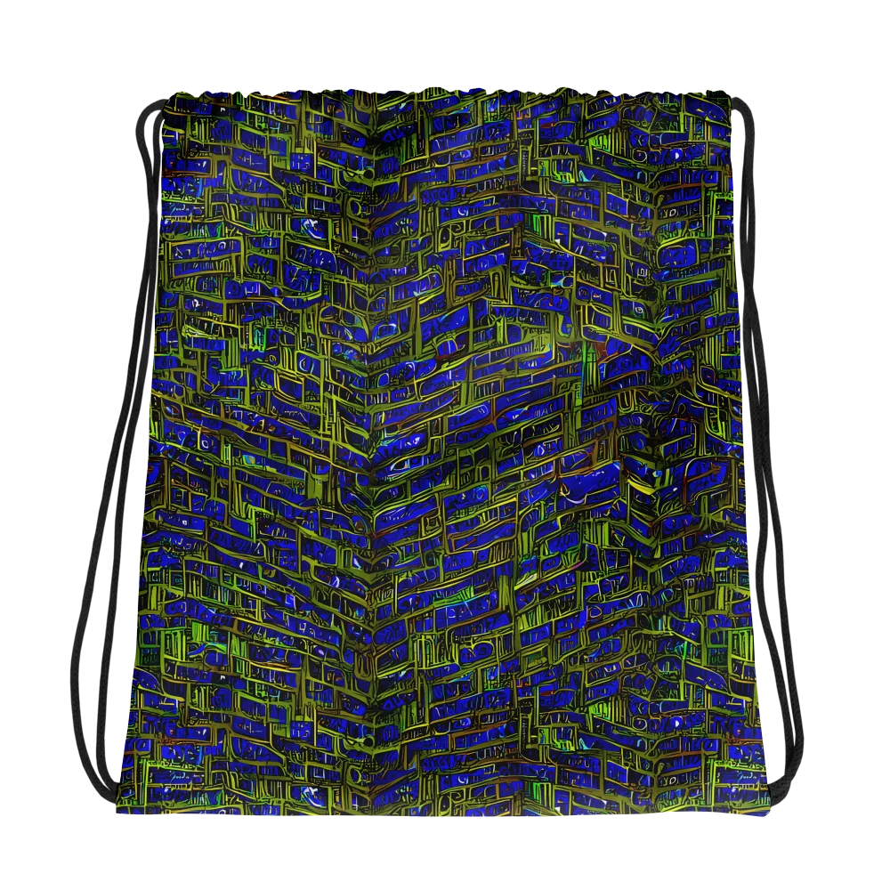 Blue Machine on Drawstring Bag — Photo