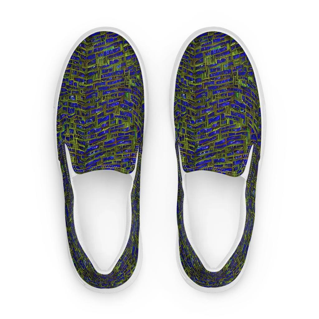 Blue Machine on Women's Slip-On Canvas Shoes — Front
