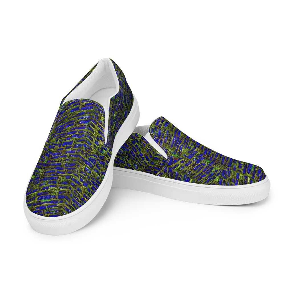 Blue Machine on Women's Slip-On Canvas Shoes — Left Front