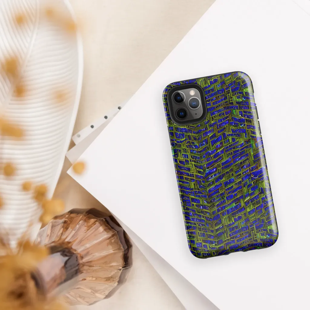 Blue Machine on Tough Case for iPhone® — Front
