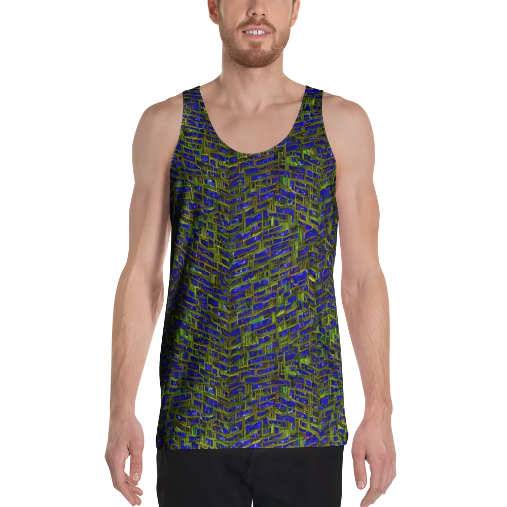 Blue Machine on Men's Tank Top — Front