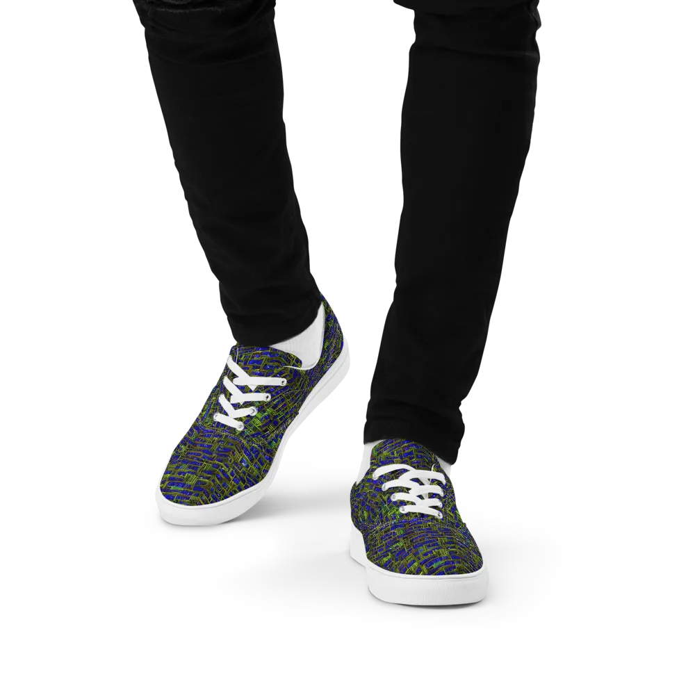 Blue Machine on Men's Lace-Up Canvas Shoes — Front