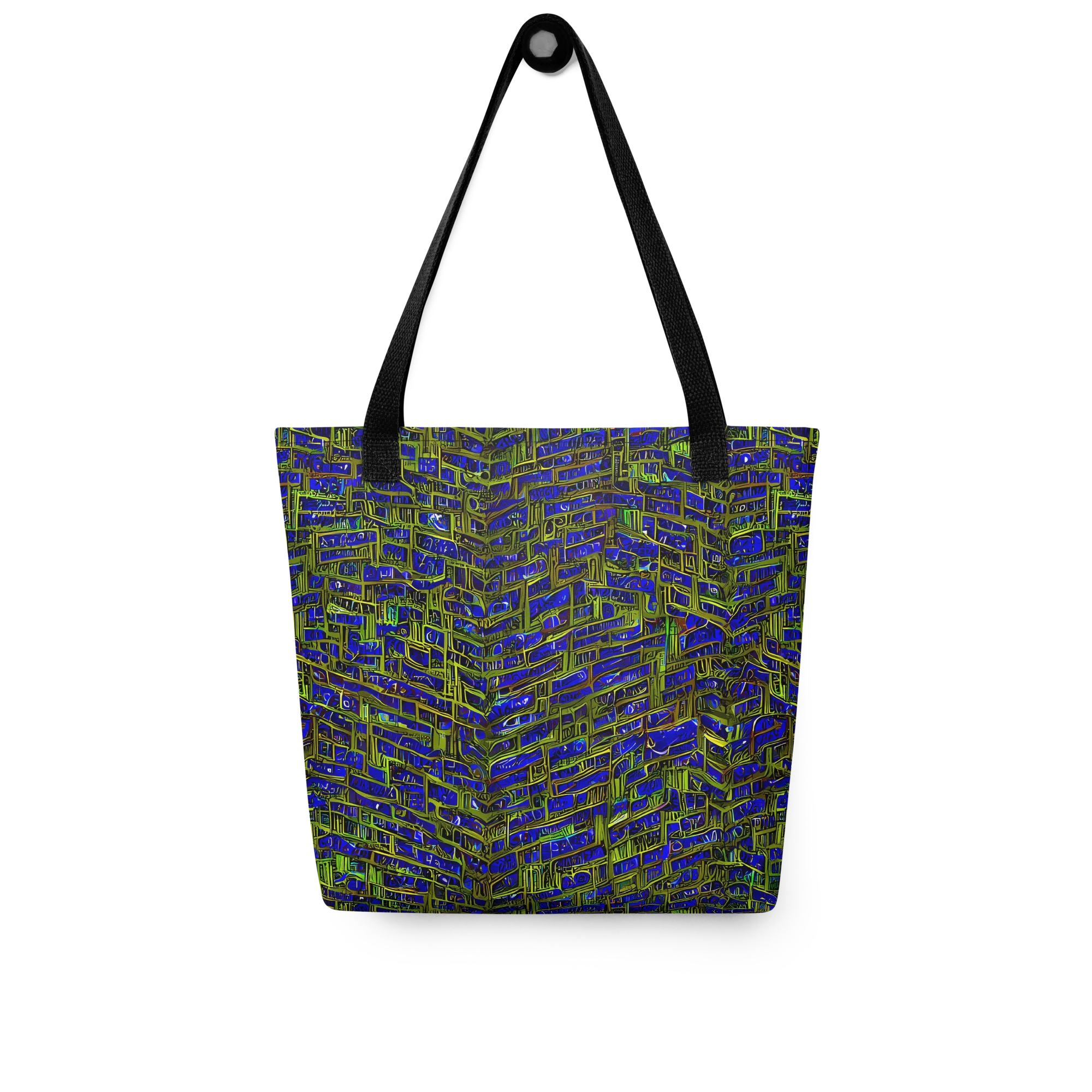 Blue Machine on Tote Bag — Front